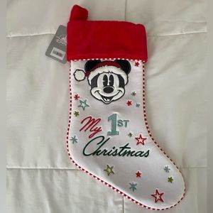 Disney Parks Mickey Mouse “My 1st Christmas” Holiday Stocking for Baby